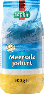 Meersalz, jodiert Saphir