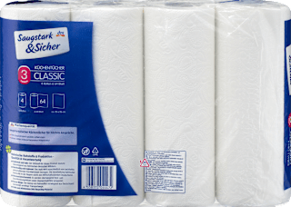 Küchentücher Classic 3-lagig (4x64 Blatt) Saugstark&Sicher