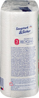 Küchentücher Halbblatt Recycling 3-lagig (3x200 Blatt) Saugstark&Sicher