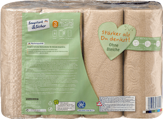 Küchentücher Halbblatt Recycling 3-lagig (8x140 Blatt) Saugstark&Sicher