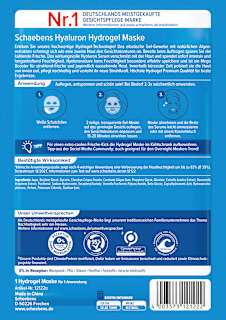 Gesichtsmaske Hyaluron Hydrogel Schaebens
