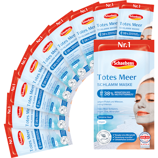 Gesichtsmasken Totes Meer (10St.x15 ml) Schaebens