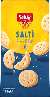 Cracker, "Salti" mit Meersalz, glutenfrei Schär