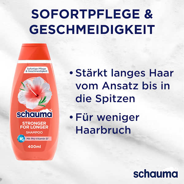 Shampoo Stronger for Longer schauma