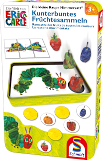 Kinderspiel Die kleine Raupe Nimmersatt, Kunterbuntes Früchtesammeln Schmidt Spiele