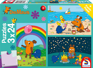 Puzzle Die Maus Gute Freunde (3x24 Teile) Schmidt Spiele