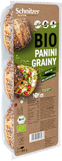 Aufbackbrötchen, Panini Grainy mit Ölsamen (3 Stück) Schnitzer