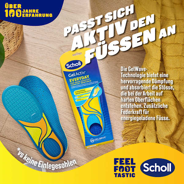 Einlegesohlen GelActiv Everyday, Gr. 40 -46,5 (1 Paar) Scholl