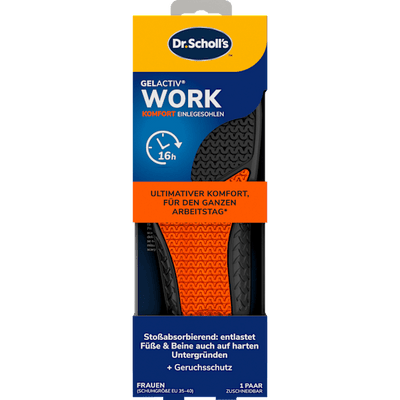 Scholl Insoles GelActiv Work, size. 35.5 - 40.5 (1 pair), 2 pieces