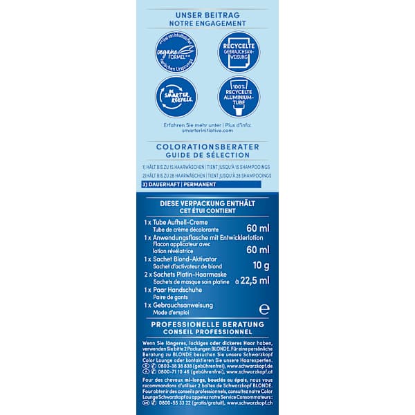 Haare Aufheller Ultra L100 Eisblond Schwarzkopf Blonde