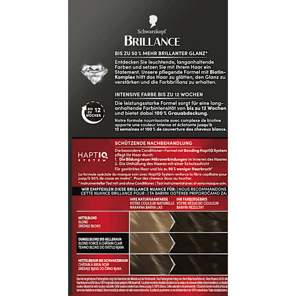 Haarfarbe 880 Dunkelbraun Schwarzkopf Brillance