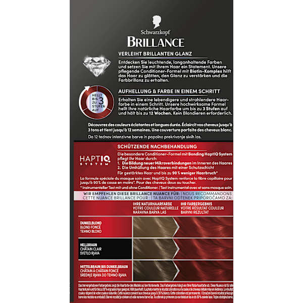 Haarfarbe L843 Leuchtendes Rot Schwarzkopf Brillance