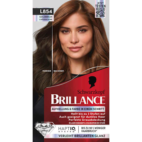 Haarfarbe L854 Goldbraun Schwarzkopf Brillance