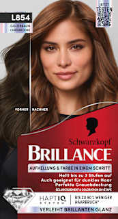 Haarfarbe L854 Goldbraun Schwarzkopf Brillance