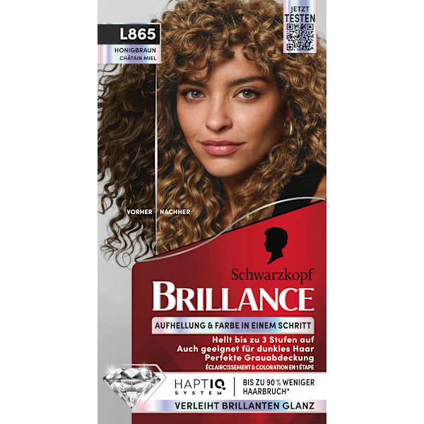 Haarfarbe L865 Honigbraun Schwarzkopf Brillance