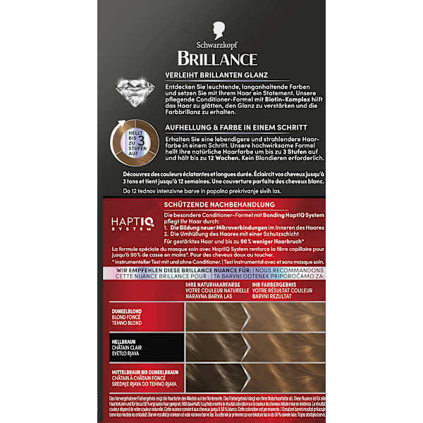 Haarfarbe L865 Honigbraun Schwarzkopf Brillance