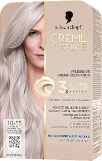 Haarfarbe 10-55 Kühles Silberblond Schwarzkopf CREME SUPREME
