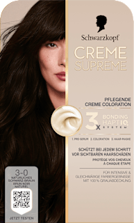 Haarfarbe 3-0 Natürliches Schwarz-Braun Schwarzkopf CREME SUPREME