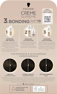 Haarfarbe 3-0 Natürliches Schwarz-Braun Schwarzkopf CREME SUPREME