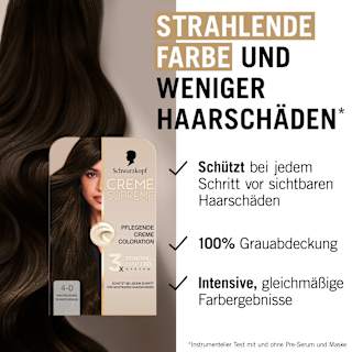 Haarfarbe 4-0 Natürliches Dunkelbraun Schwarzkopf CREME SUPREME