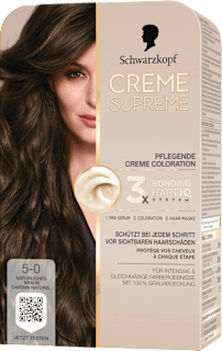 Haarfarbe 5-0 Natürliches Braun Schwarzkopf CREME SUPREME