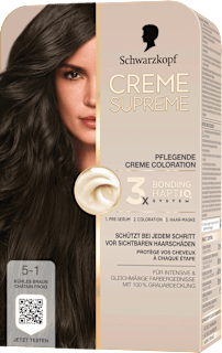 Haarfarbe 5-1 Kühles Braun Schwarzkopf CREME SUPREME