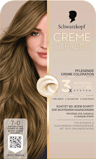Haarfarbe 7-0 Natürliches Dunkelblond Schwarzkopf CREME SUPREME