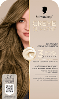 Haarfarbe 7-0 Natürliches Dunkelblond Schwarzkopf CREME SUPREME