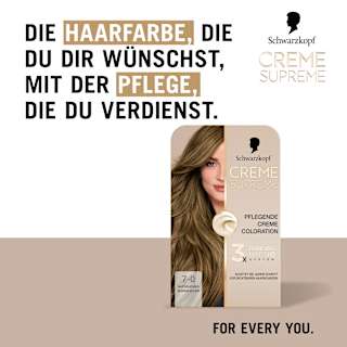 Haarfarbe 7-0 Natürliches Dunkelblond Schwarzkopf CREME SUPREME