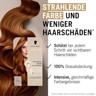 Haarfarbe 7-7 Dunkles Kupferblond Schwarzkopf CREME SUPREME
