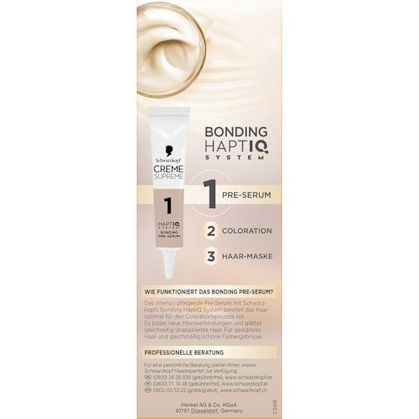 Haarfarbe 9-16 Helles kühles Blond Schwarzkopf CREME SUPREME