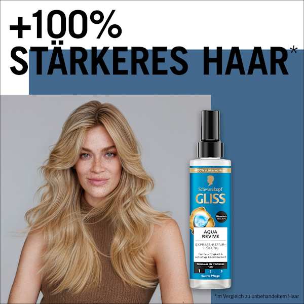 Sprüh-Conditioner Express-Repair Aqua Revive Schwarzkopf GLISS