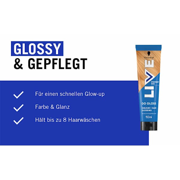 Farb-Glanzbehandlung Glossing Go Gloss, Strawberry Soda Schwarzkopf LIVE
