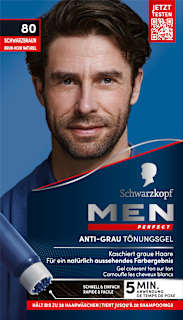 Intensivtönung Anti-Grau-Gel 80 Schwarzbraun Schwarzkopf Men Perfect