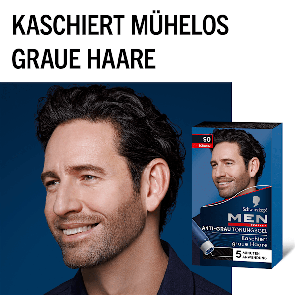 Intensivtönung Anti-Grau-Gel 90 Schwarz Schwarzkopf Men Perfect