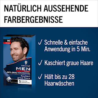Intensivtönung Anti-Grau-Gel 90 Schwarz Schwarzkopf Men Perfect