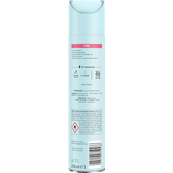 Haarlack PURE, ohne Silikone & Parfum Schwarzkopf taft