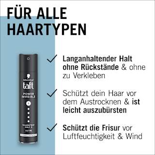 Haarspray POWER INVISIBLE Halt 5 Schwarzkopf taft