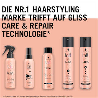 Haarspray taft x Gliss Holding me Strongly Schwarzkopf taft