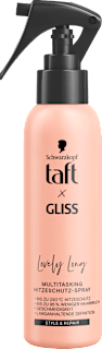 Hitzeschutzspray taft x Gliss Lovely Long Schwarzkopf taft