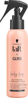 Hitzeschutzspray taft x Gliss Lovely Long Schwarzkopf taft