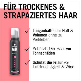 Schaumfestiger Power, Cashmere-artige Geschmeidigkeit Schwarzkopf taft