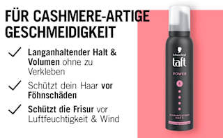 Schaumfestiger Power, Cashmere-artige Geschmeidigkeit Schwarzkopf taft