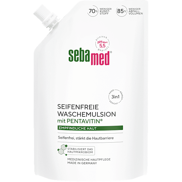 flüssige Waschemulsion, seifenfrei Nachfüllpack sebamed