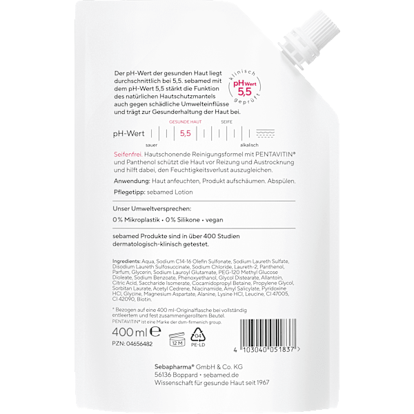 flüssige Waschemulsion, seifenfrei Nachfüllpack sebamed