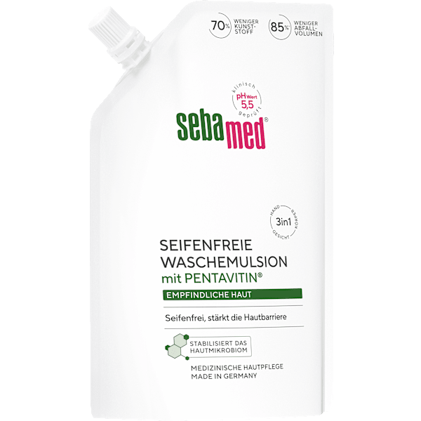 flüssige Waschemulsion, seifenfrei Nachfüllpack sebamed