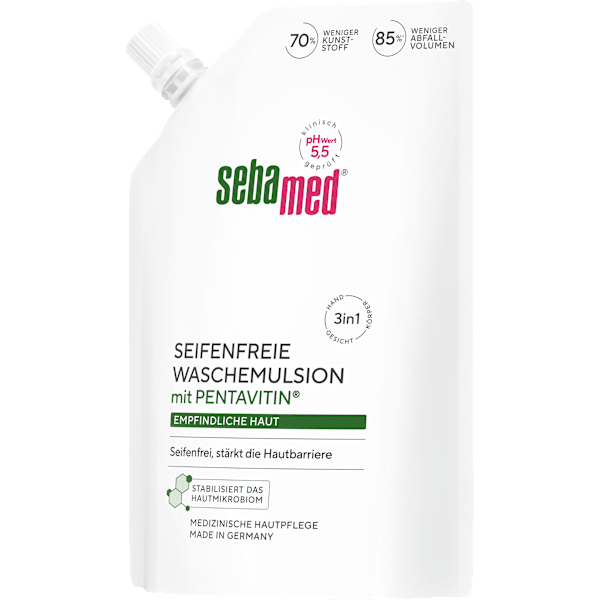 flüssige Waschemulsion, seifenfrei Nachfüllpack sebamed