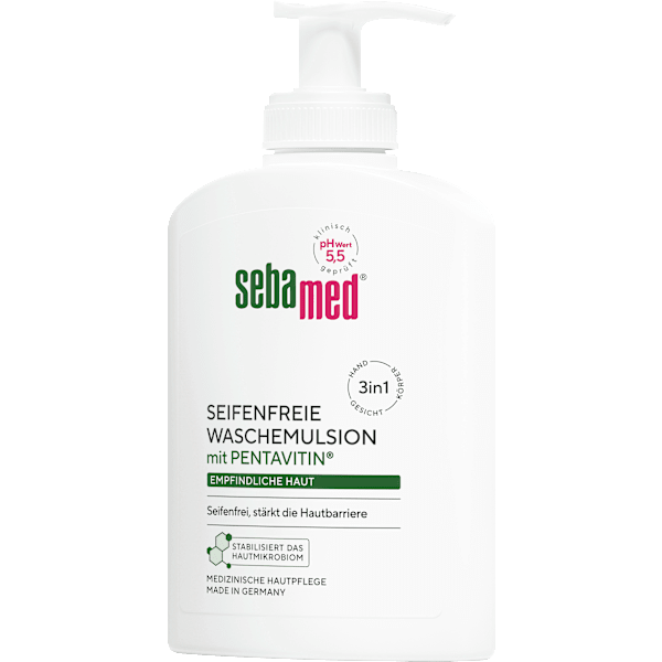 flüssige Waschemulsion, seifenfrei sebamed