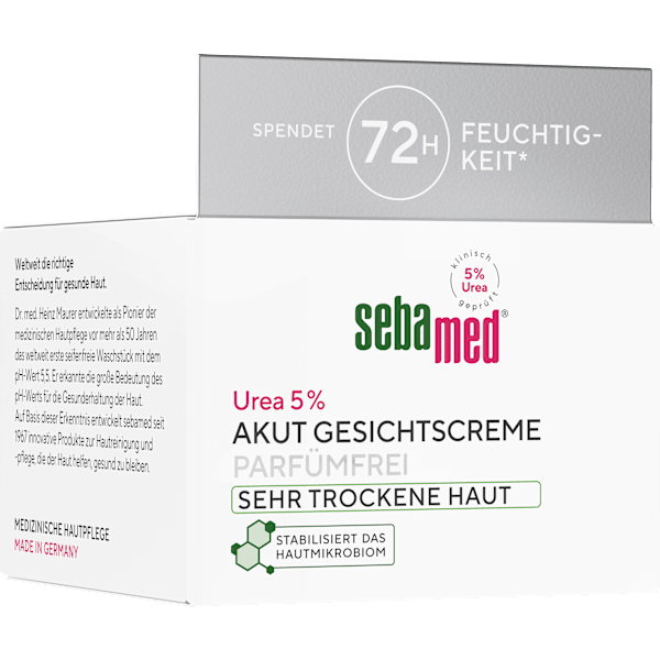 Gesichtscreme Akut Urea 5% sehr trockene Haut sebamed