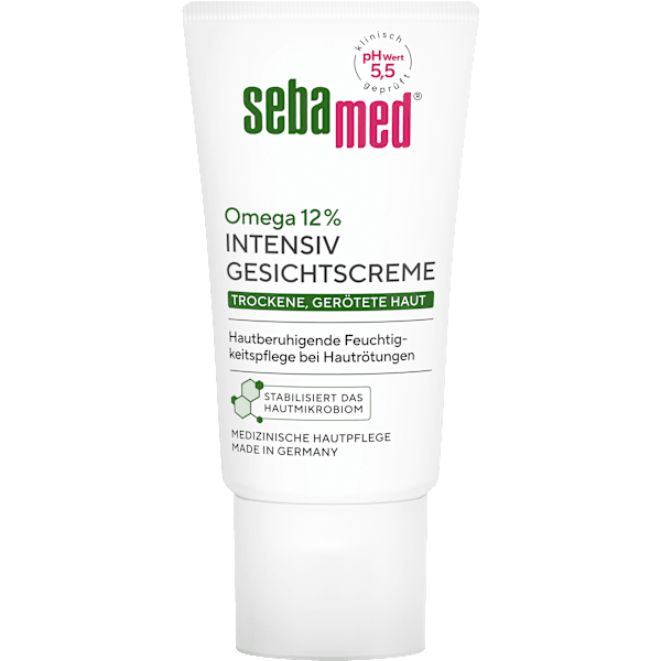 Gesichtscreme intensiv Omega 12% trockene, gerötete Haut sebamed